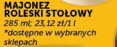 Majonez Roleski stołowy promocja w Euro Sklep