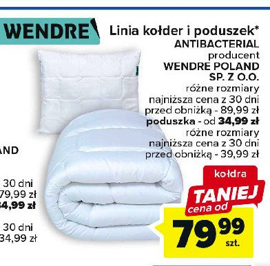 Kołdra antibacterial 160 x 200 cm Wendre promocja w Carrefour