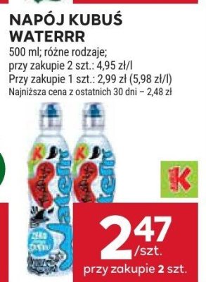 Napój Kubuś Waterrr promocja w Stokrotka