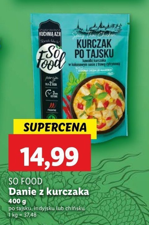 Kurczak po tajsku So food promocja w Lidl