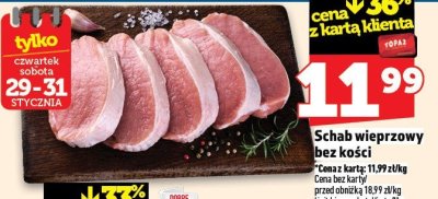 Schab wieprzowy bez kości promocja w TOPAZ