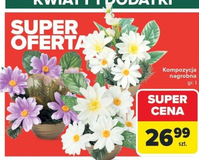 Kompozycja nagrobna GARDEN LINE promocja w Carrefour