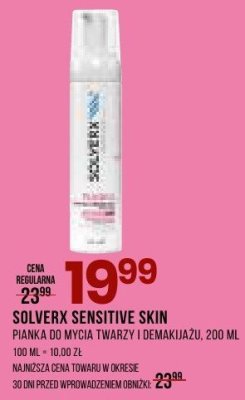 Pianka do mycia twarzy Solverx Sensitive Skin 200 ml promocja w Drogerie Natura
