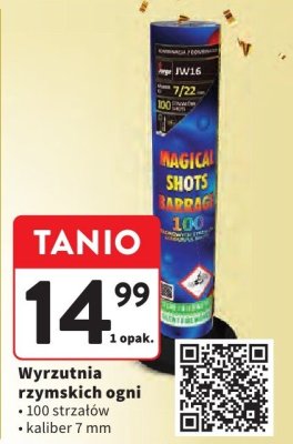 Wyrzutnia rzymskich ogni 100 strzałów kaliber 7 mm promocja w Intermarche