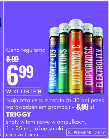 Shot elektrolity Triggy vitamin shot promocja