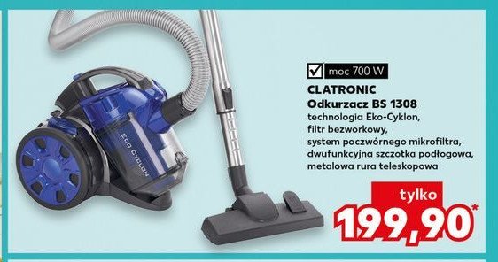 Odkurzacz bezworkowy bs1308 Clatronic promocja