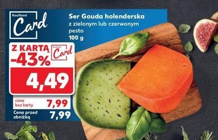 Ser gouda holenderska z zielonym pesto promocja