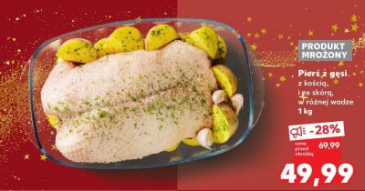 Pierś z gęsi z kością i ze skórą, w różnej wadze promocja w Kaufland