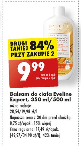 Balsam do ciała argan olejek makadamia Eveline cosmetics promocja