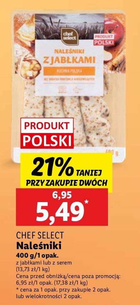 Naleśniki z jabłkami Chef select promocja