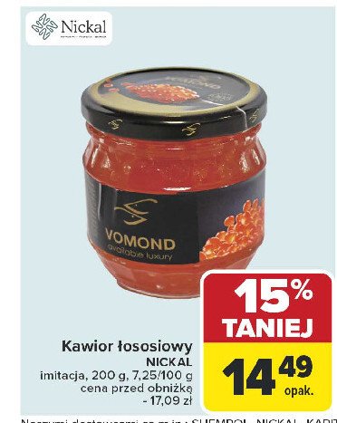 Kawior z łososia Nickal promocja w Carrefour