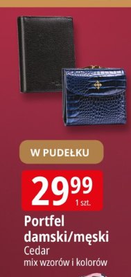 Portfel damski/męski Cedar promocja w Leclerc