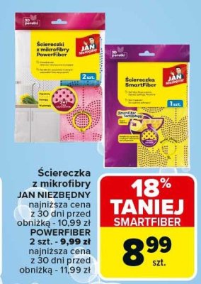 Ściereczka z mikrofibry Jan Niezbędny Powerfiber promocja w Carrefour