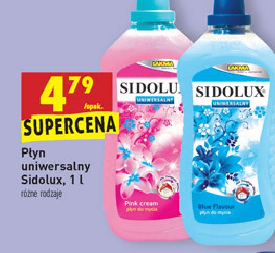 Płyn do mycia blue flavour Sidolux uniwersalny promocja