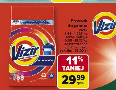 Proszek do prania kolorów Vizir promocja w Carrefour