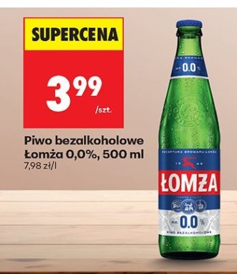 Piwo bezalkoholowe Łomża 0.0%, 500 ml promocja w Biedronka
