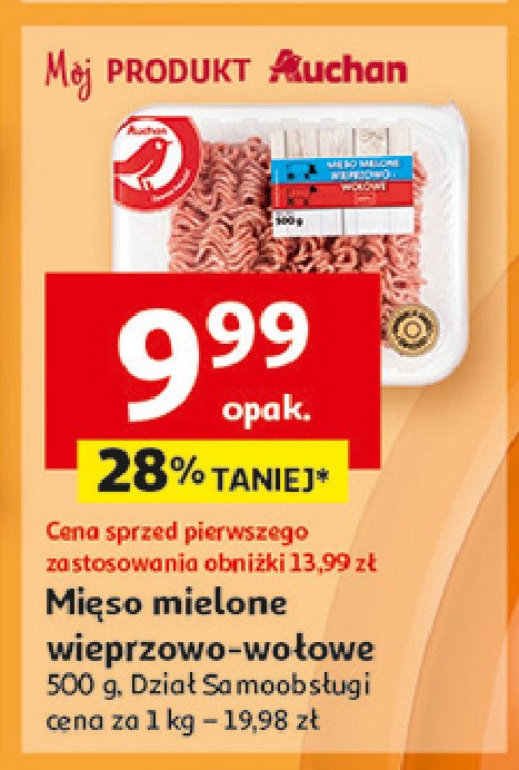 Mięso mielone wieprzowo-wołowe Auchan promocja