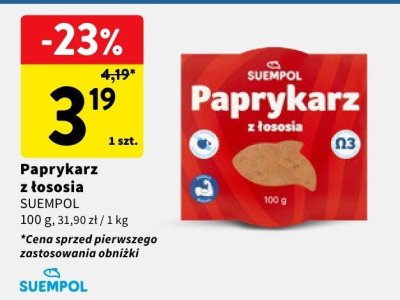 Paprykarz z łososia SUEMPOL promocja w Intermarche