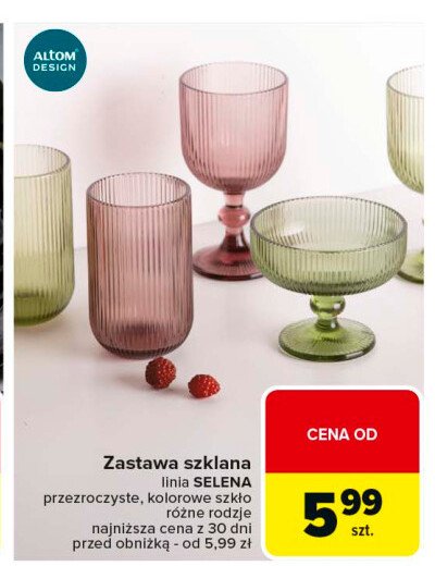 Szklanka na stopce selena 370 ml Altom design promocja w Carrefour