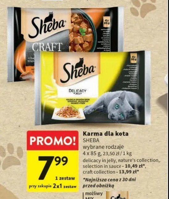 Karma dla kota smaki drobiowe Sheba selection in sauce promocja