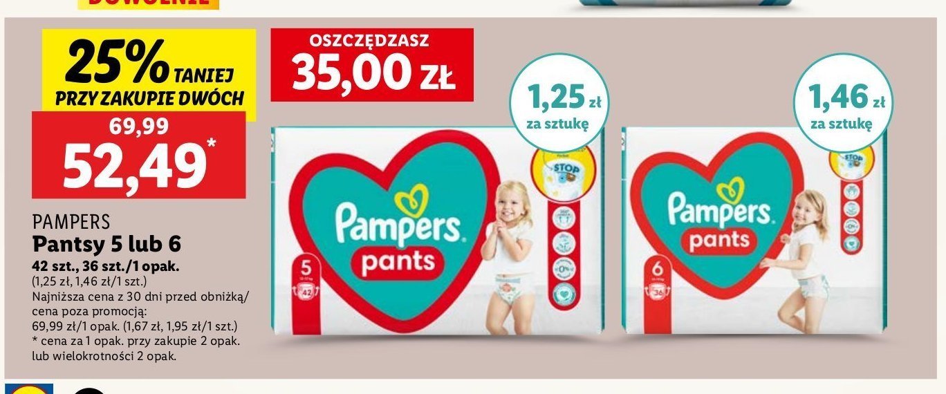 Pieluchomajtki 6 Pampers pants promocja