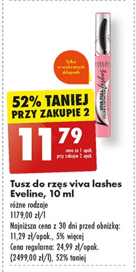 Tusze do rzęs EVELINE VIVA FULL LASHES promocja