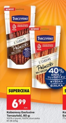 Kabanos Exclusive 100% z kurczaka 80g promocja w Biedronka