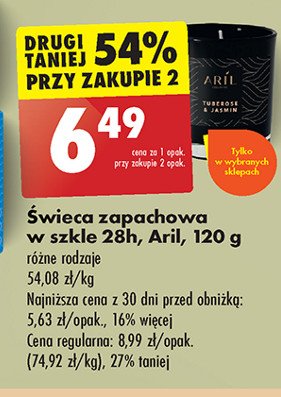 Świeca zapachowa tuberoza & jaśmin Aril promocja