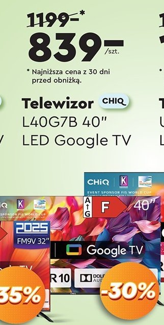 Telewizor 42" l40g7b Chiq promocja w Biedronka