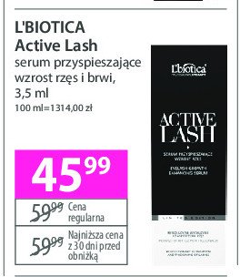 Serum do rzęs L'biotica active lash Active lash & brow promocja