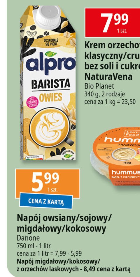 Napój z orzechów laskowych Alpro promocja w Leclerc