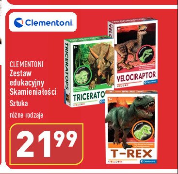 Skamieniałości velociraptor Clementoni promocja