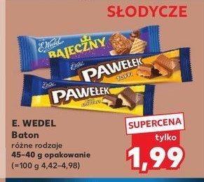 Baton mleczny toffi E. wedel pawełek promocja