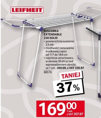 Suszarka EXTENDABLE 230 SOLID Leifheit promocja w Selgros
