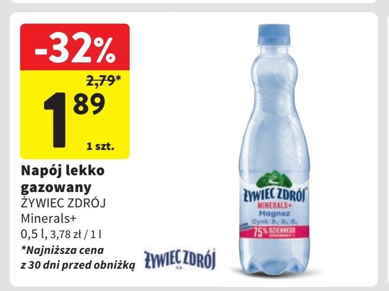 Woda lekko gazowana Żywiec zdrój minerals+ promocja