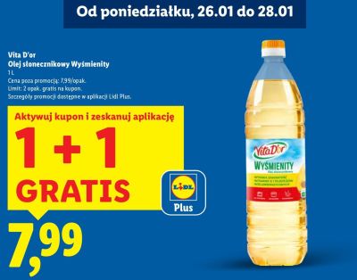 Olej słonecznikowy Vita D'or Wyśmienity promocja w Lidl