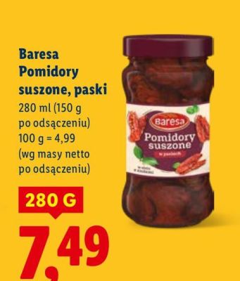Pomidory suszone, paski promocja w Lidl