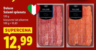 Salami Deluxe płaskie pikantne promocja w Lidl
