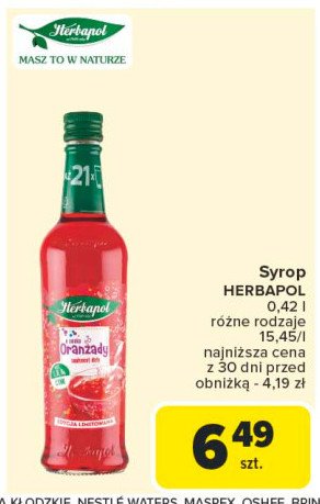 Syrop o smaku oran偶ady Herbapol promocja