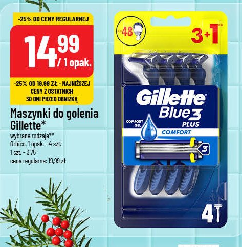 Maszynka do golenia GILLETTE BLUE 3 PLUS promocja w POLOmarket