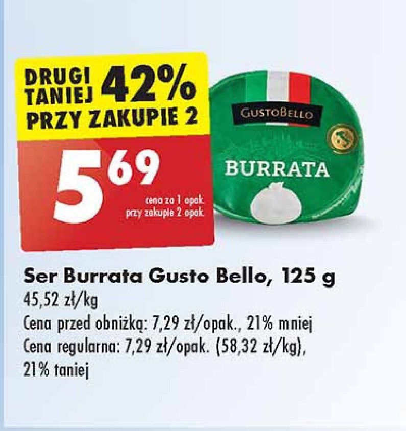 Ser burrata Gustobello promocja