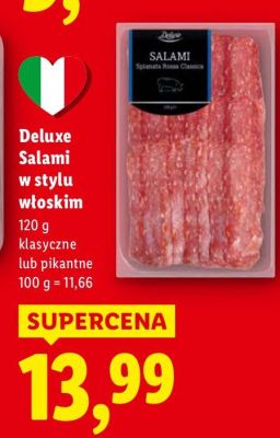 Salami w stylu włoskim klasyczne lub pikantne Deluxe promocja w Lidl