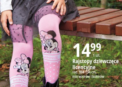 Rajstopy dziewcz臋ce rozm. 104-134 cm minnie promocja
