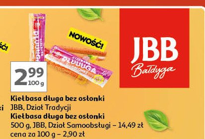 Kiełbasa długa bez osłonki Jbb bałdyga promocja