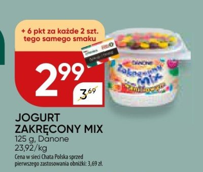 Jogurt zakręcony mix Danone promocja w Chata Polska