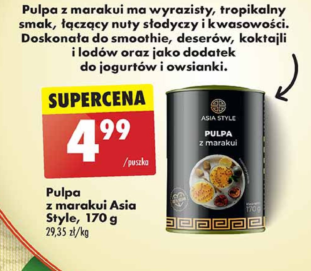 Pulpa z marakui Asia style promocja