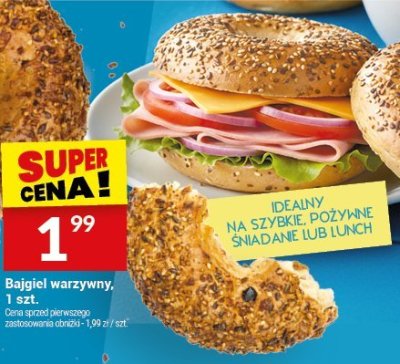 Bajgiel warzywny, 1 szt. promocja w Twój Market