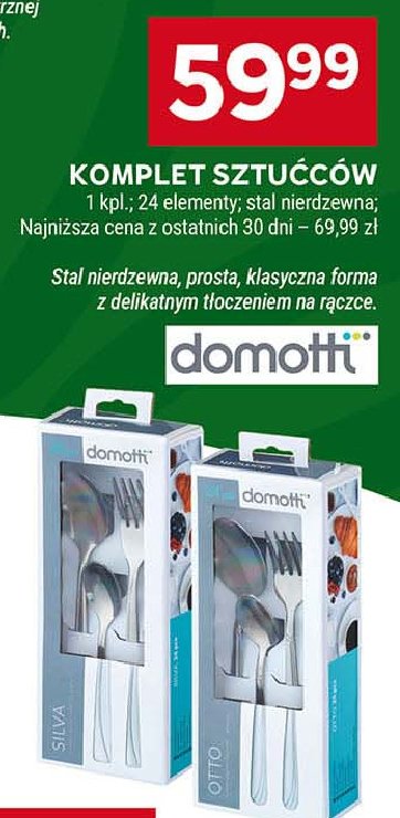 Komplet sztućców silva Domotti promocja