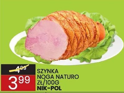 Szynka noga naturo Nik-Pol promocja w Wafelek