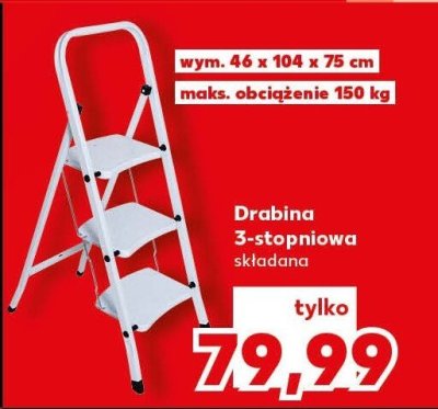 Drabina 3-stopniowa składana promocja w Kaufland